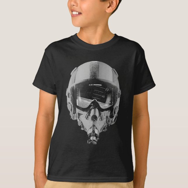 Camiseta Casco y altímetro del piloto de caza (Anverso)