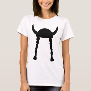 Camiseta Casco y trenzas de Viking
