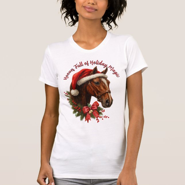 Camiseta Cascos llenos de Magia de Navidad (Anverso)
