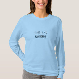 Camiseta Cáseme y vuele gratis