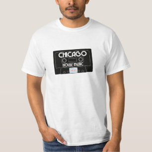 Camiseta Casete de música de la casa de Chicago (negro)