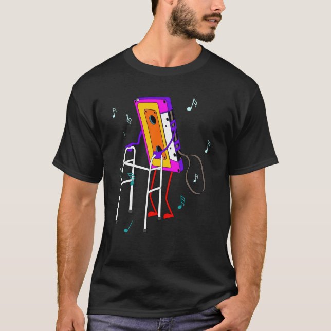 Camiseta Casete de radio de cinta retro (Anverso)