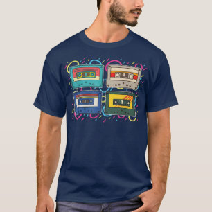 Camiseta Casete mixtape 1980 Music Lover Retro