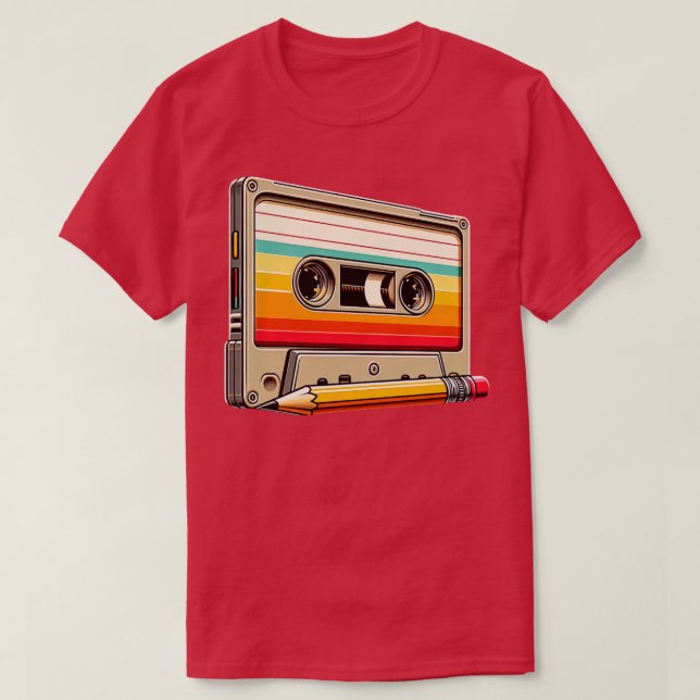 Camiseta Casete retro con lpeno vintage para nostlgico (Diseño del anverso)