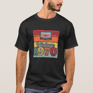 Camiseta Casete retro de sol de 1970