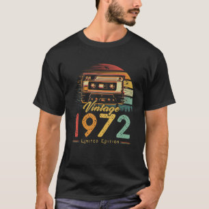 Camiseta Casete Retro Vintage 1972 1972 50º Cumpleaños 50