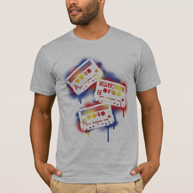 Camiseta Casetes estarcidos (Anverso)