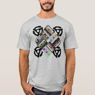 Camiseta Casetes y adaptador de 45 RPM