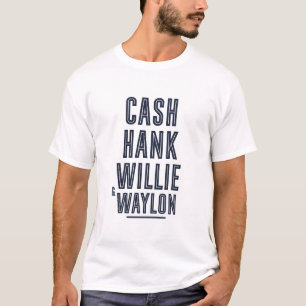 Camiseta Cash Hank Willie y Waylon Country Side Music