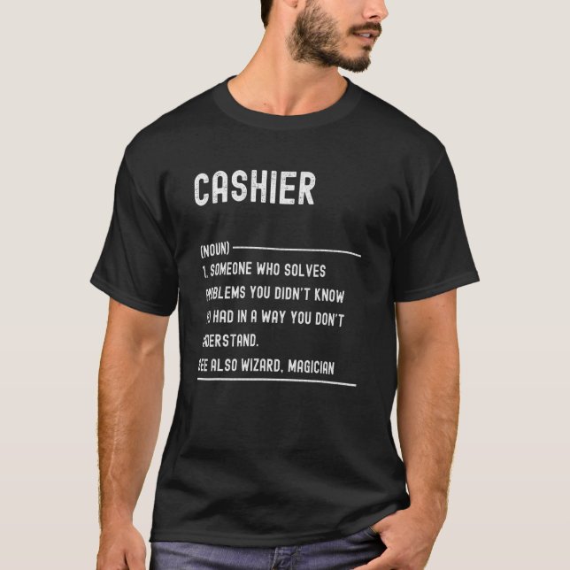 Camiseta Cashier Definition Shirts Funny Job Title (Anverso)