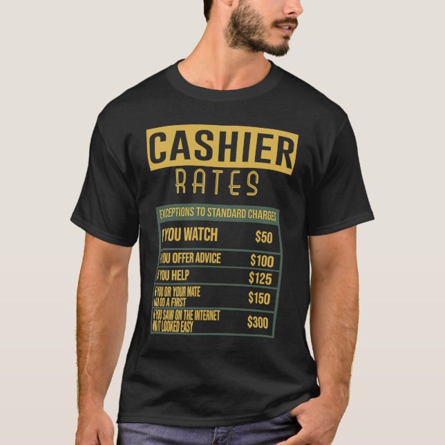 Camiseta Cashier rates Profession career worker working quo (Anverso)