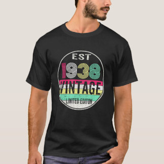 Camiseta Casi 1938 Vendimia 1938 84 cumpleaños