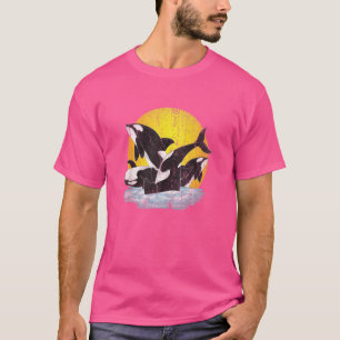 Camiseta Casilla de orcas de animales de ballena asesina
