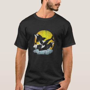 Camiseta Casilla de orcas de animales de ballena asesina