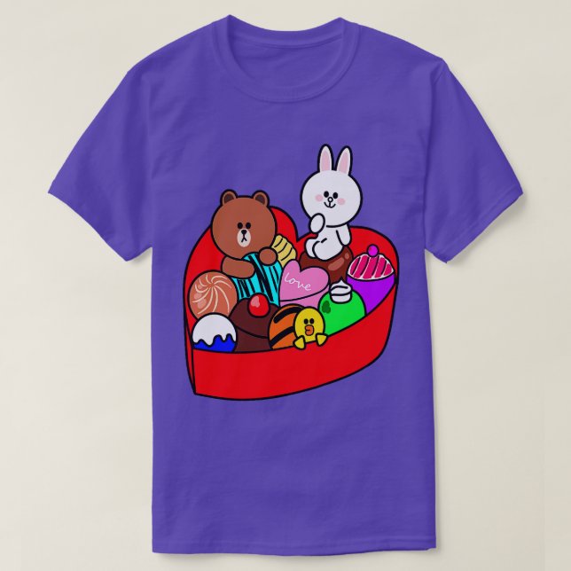 Camiseta Casilla de oso marrón llena de amor (Diseño del anverso)
