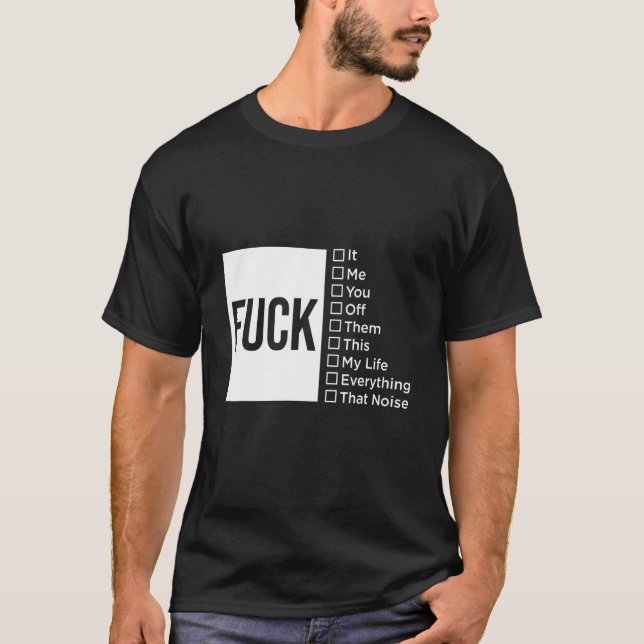 Camiseta Casilla de verificación divertida (Anverso)