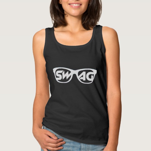 Camiseta Casilla del tanque de swag (Anverso)