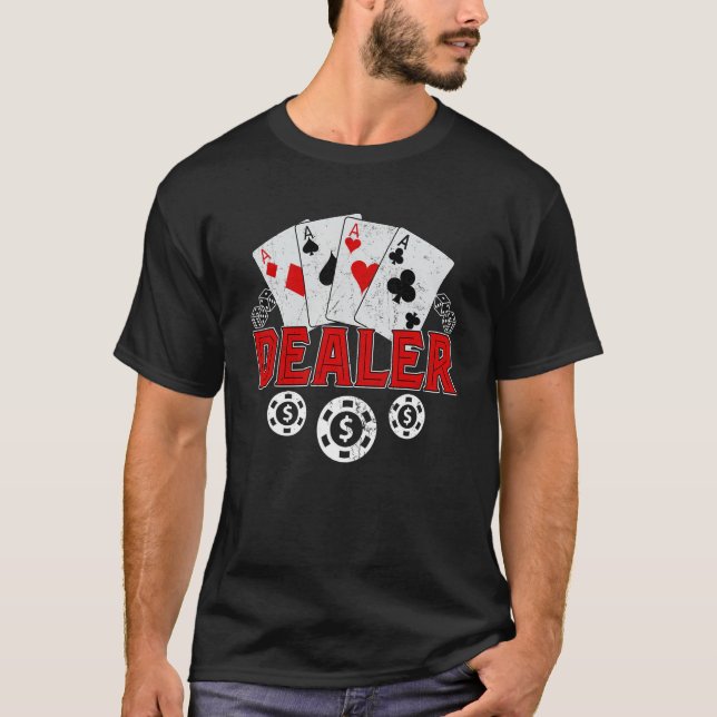Camiseta Casino Dealer Halloween Costume Shirt Poker Gambli (Anverso)