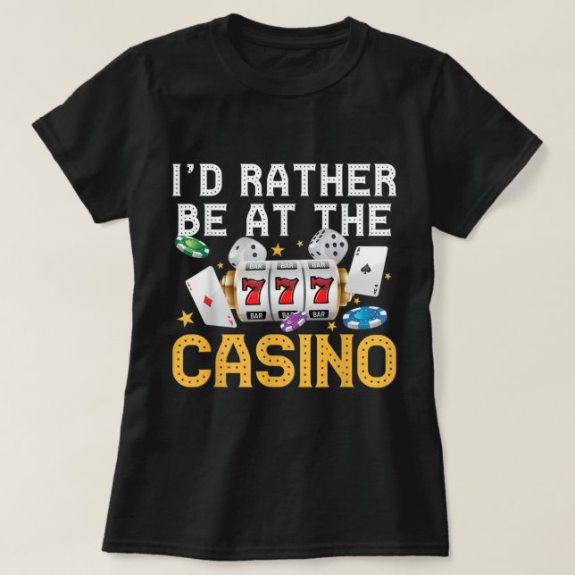 Camiseta Casino divertido juegos de azar hombres de arte mu (Diseño del anverso)