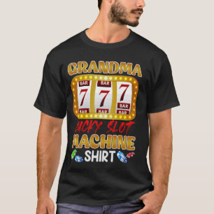 Camiseta Casino Granny GRANDMA LUCKY SLOT MACHINE SHIRT 777