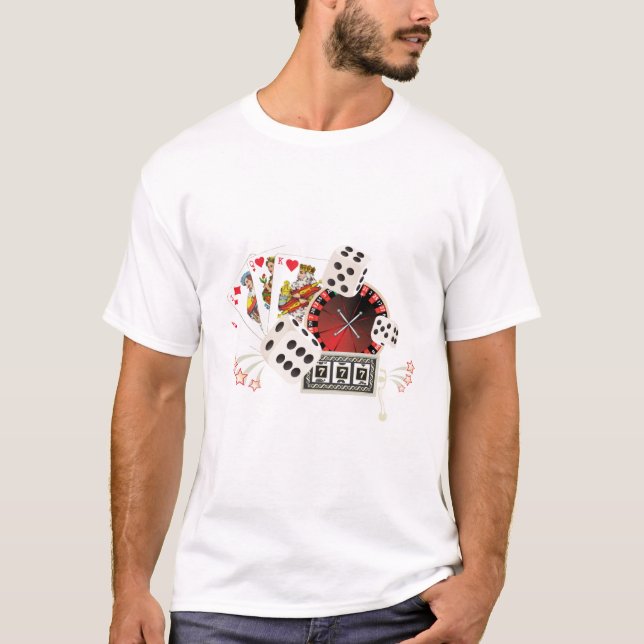 Camiseta casino party, vintage poker (Anverso)