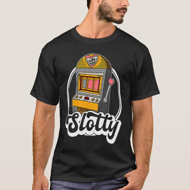 Camiseta Casino slot machines gambler gambling pub saying   (Anverso)