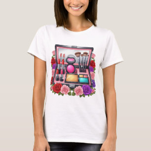 Camiseta Casita de maquillaje brillante brillante brillante