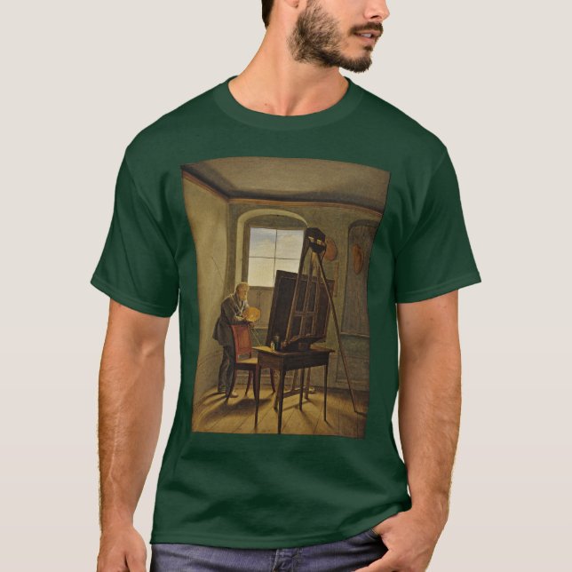 Camiseta Caspar David Friedrich en su estudio (Anverso)