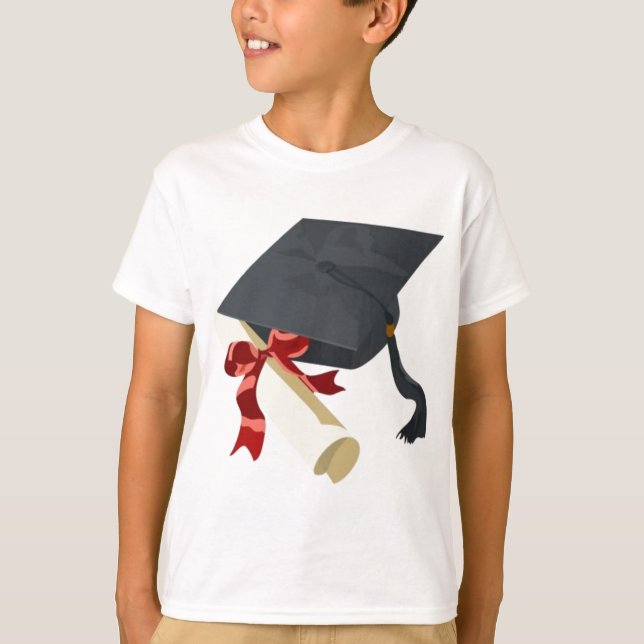 Camiseta Casquillo y diploma de la graduación (Anverso)