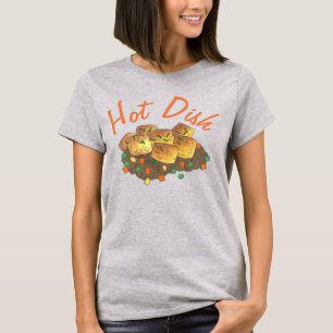 Camiseta Casserola de plato caliente de Tater Tot del Medio
