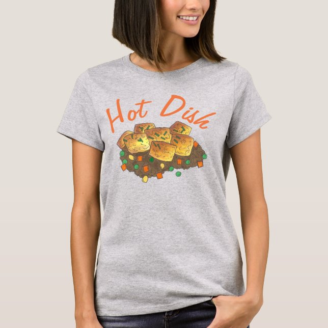 Camiseta Casserola de plato caliente de Tater Tot del Medio (Anverso)