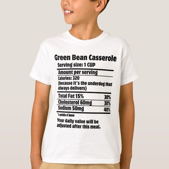 Camiseta Casserole verde de Bean (Anverso)