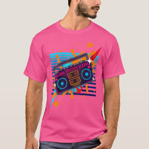 Camiseta Casset de rap de hip hop para mujeres de la escuel