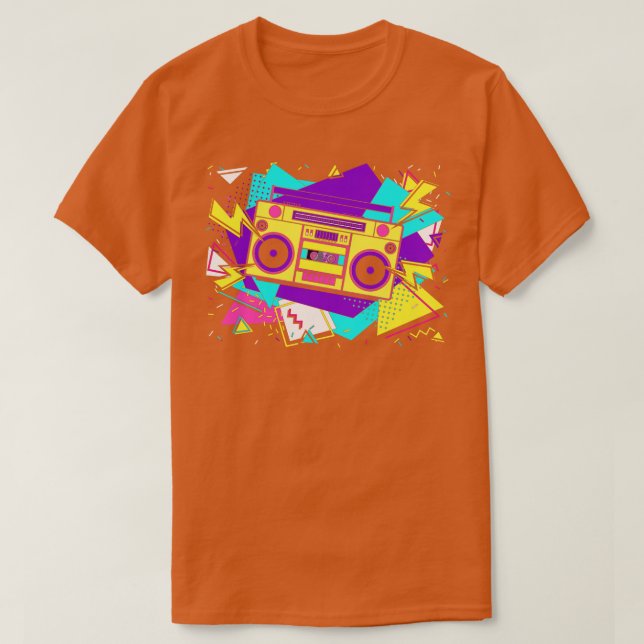 Camiseta Cassette 80 años ochenta (Diseño del anverso)