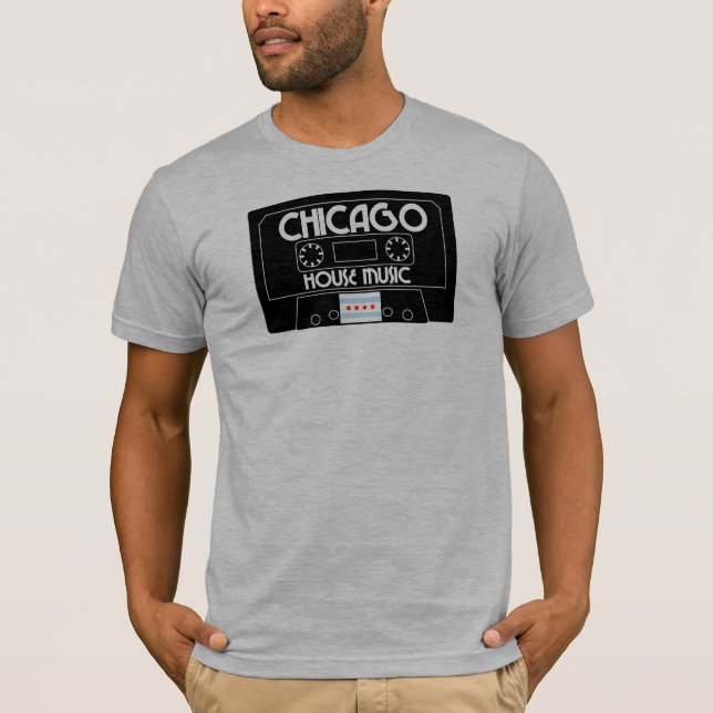 Camiseta Cassette | Chicago House Music | Bandera de Chicag (Anverso)
