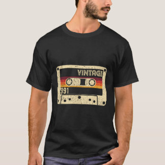 Camiseta Cassette De 29 Años Vintage 1991