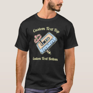Camiseta Cassette de audio con lápiz