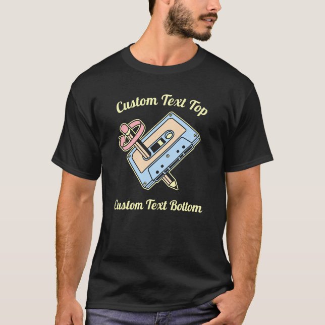 Camiseta Cassette de audio con lápiz (Anverso)