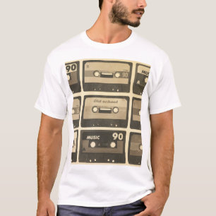 Camiseta Cassette de audio, Hip-Hop Poster Retro.
