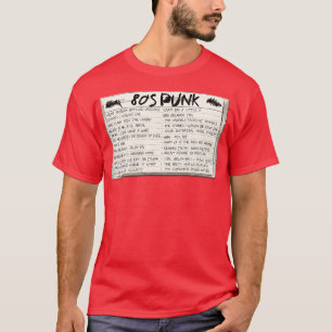 Camiseta Cassette de cinta mixta de Punk 80