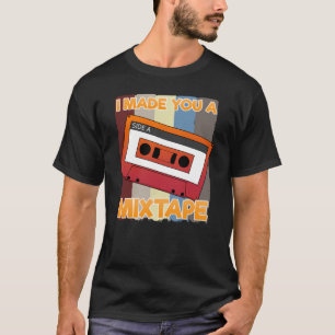 Camiseta Cassette de música retro 80 te hice una mixtape