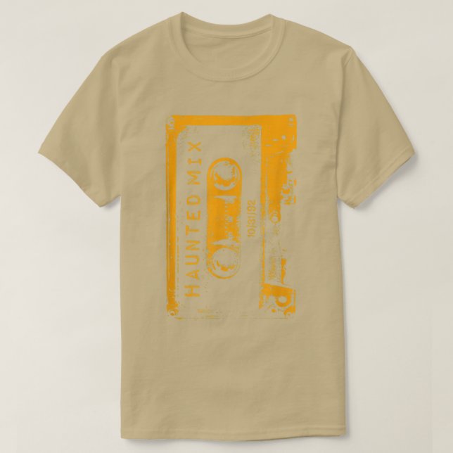 Camiseta Cassette Halloween Haunted Mitape Retro 90 (Diseño del anverso)