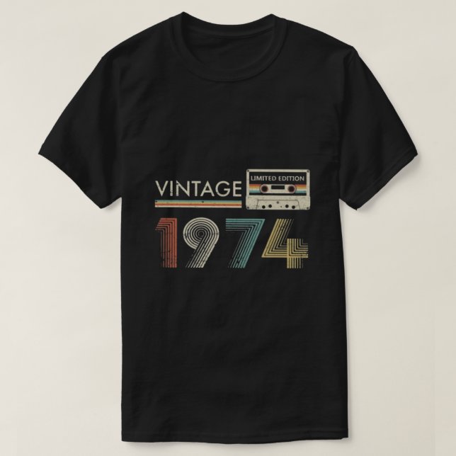 Camiseta Cassette limitado Vintage 1974 (Diseño del anverso)