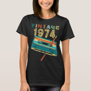 Camiseta Cassette musical de 1974 49º cumpleaños 49 años