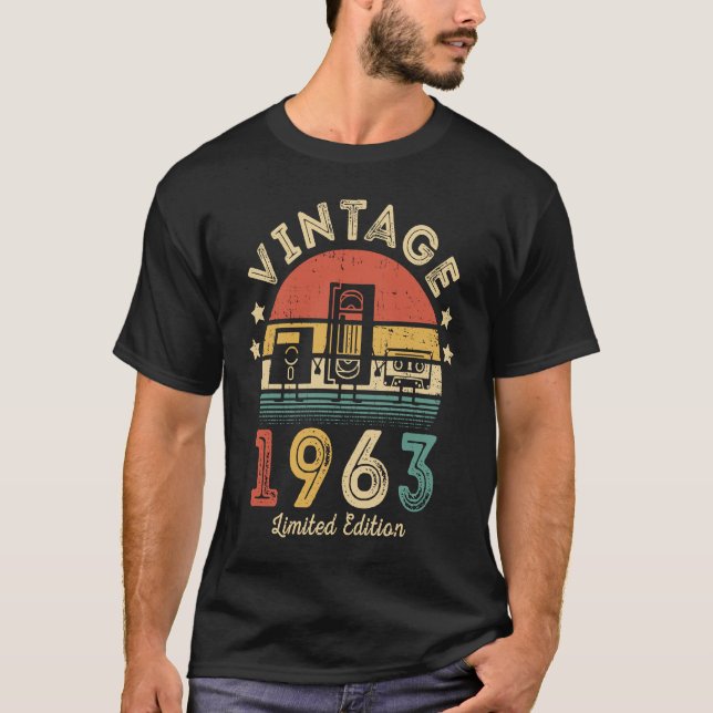 Camiseta Cassette retro 1963 de la época de la cosecha 1963 (Anverso)