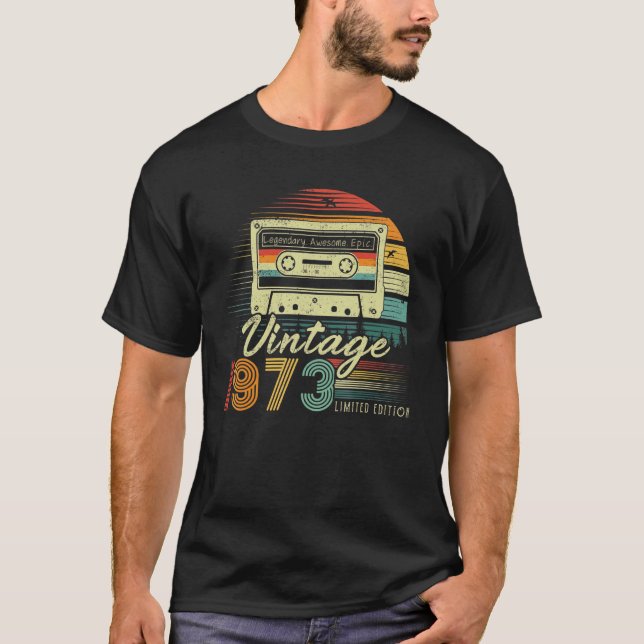 Camiseta Cassette retro 1973 de la época de la cosecha 1973 (Anverso)