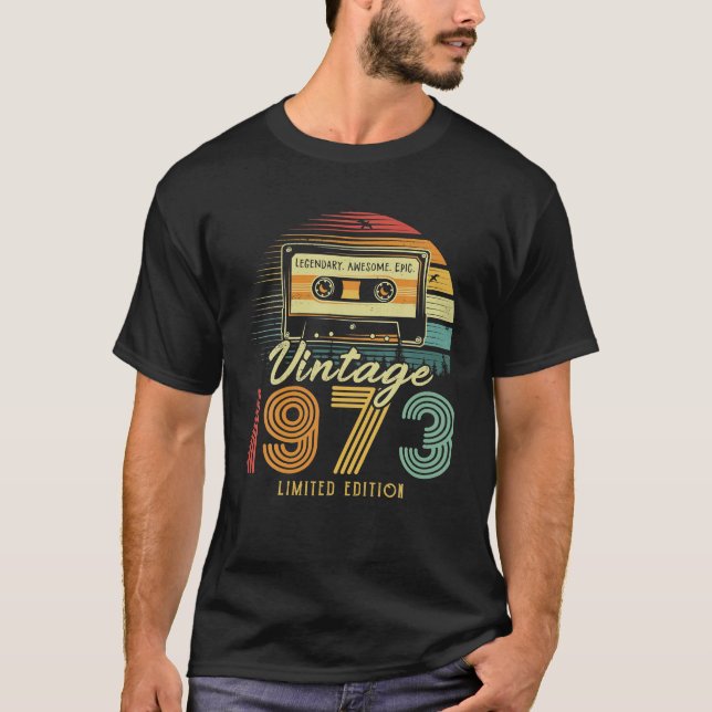 Camiseta Cassette retro 1973 de la época de la cosecha 1973 (Anverso)