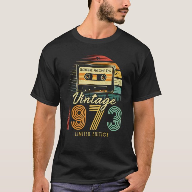 Camiseta Cassette retro 1973 de la época de la cosecha 1973 (Anverso)