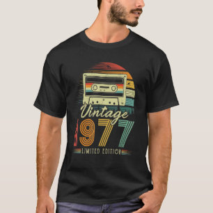 Camiseta Cassette retro 1977 1977 45º cumpleaños 45