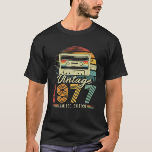 Camiseta Cassette retro 1977 1977 45º cumpleaños 45